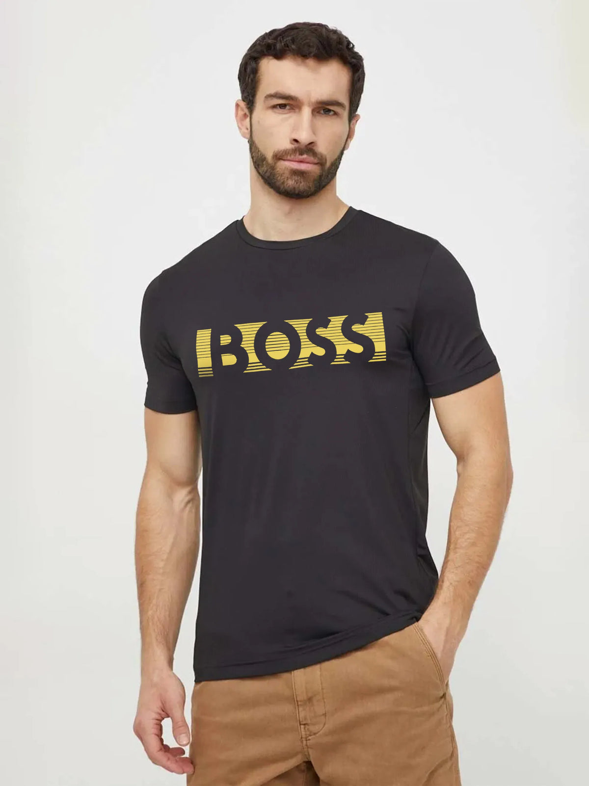 Boss Monogram Crew Neck Black T-shirt