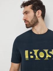 Boss Monogram Crew Neck Blue T-shirt