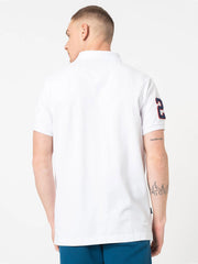 Classic Superstate Short Sleeve White Polo Shirt