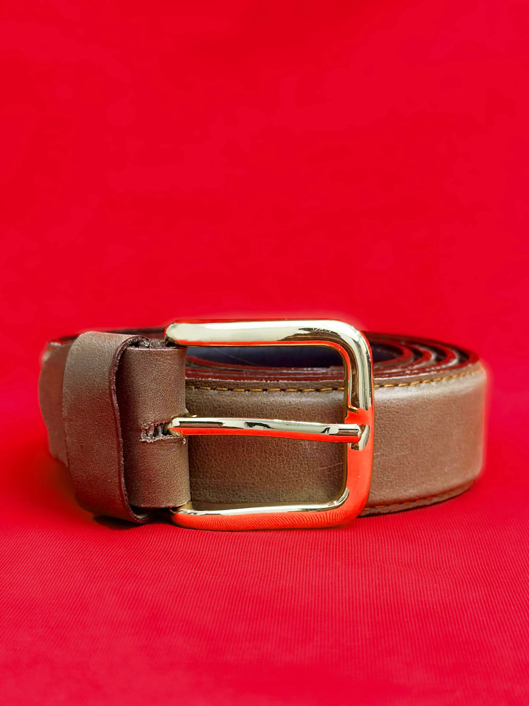 High Quality Light Brown Leather Belt