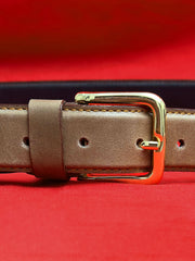 High Quality Light Brown Leather Belt
