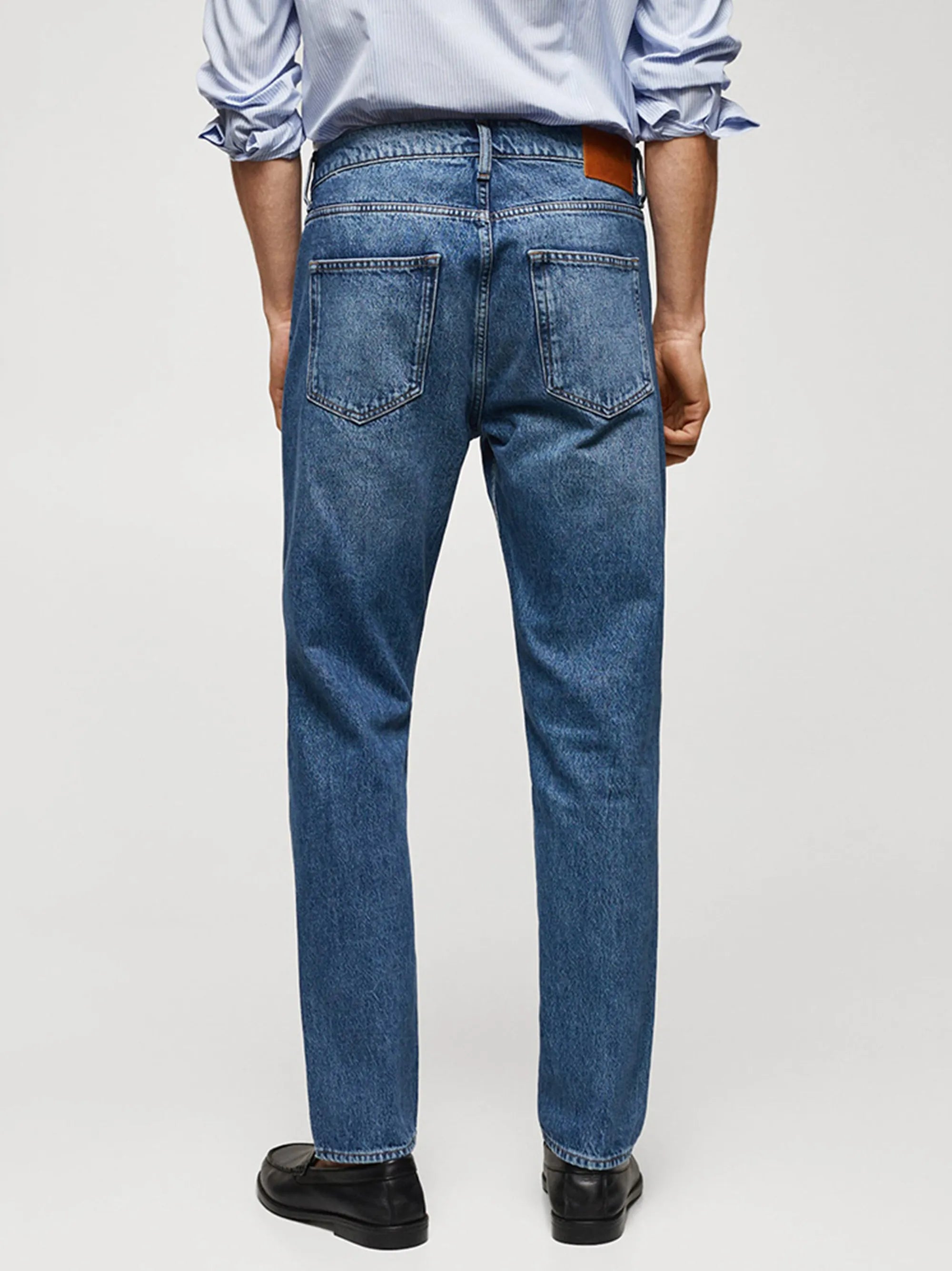 Men’s Slim Straight Mid Blue Jeans