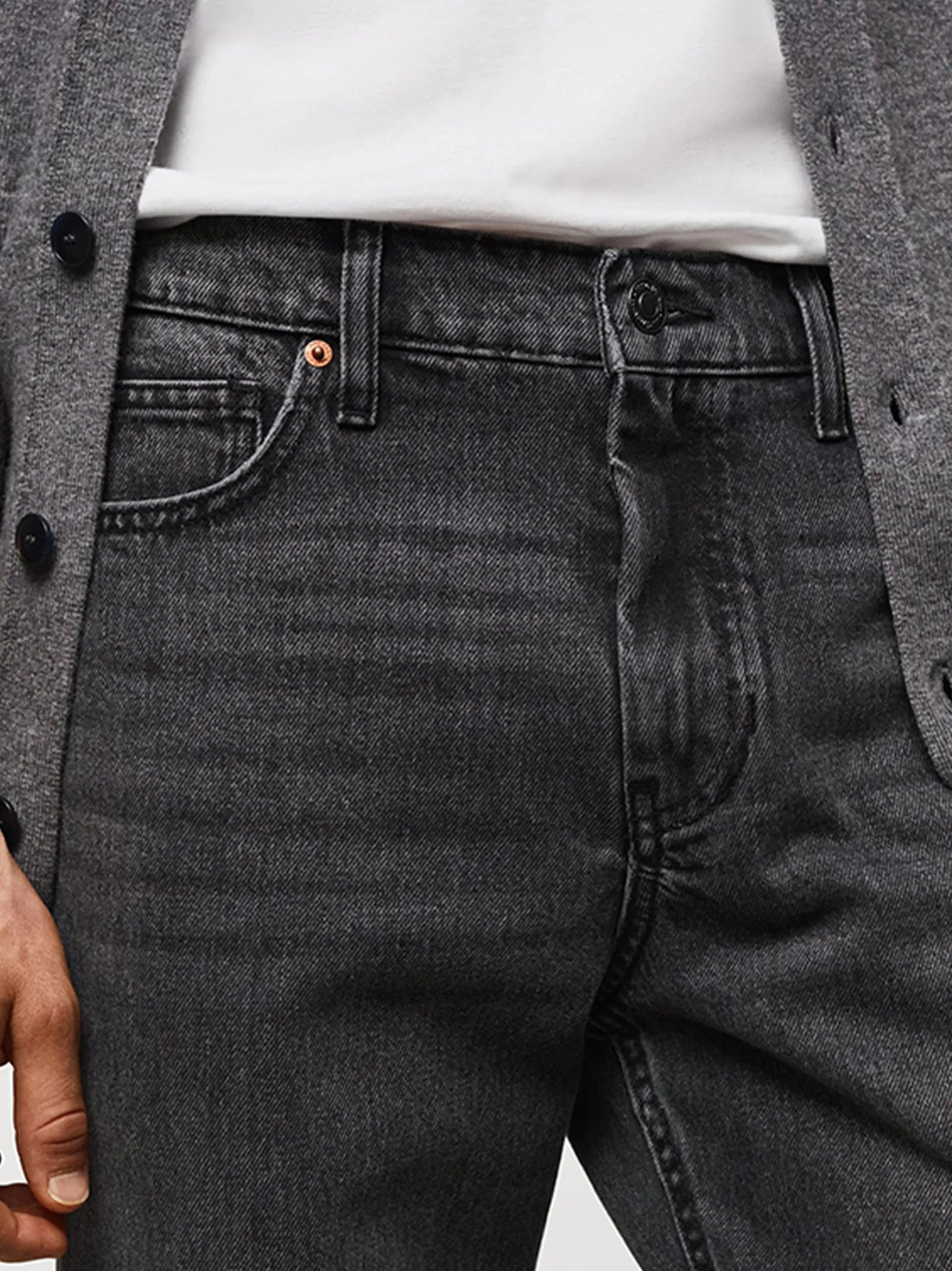 Men’s Slim Straight Blackish Denim Jeans