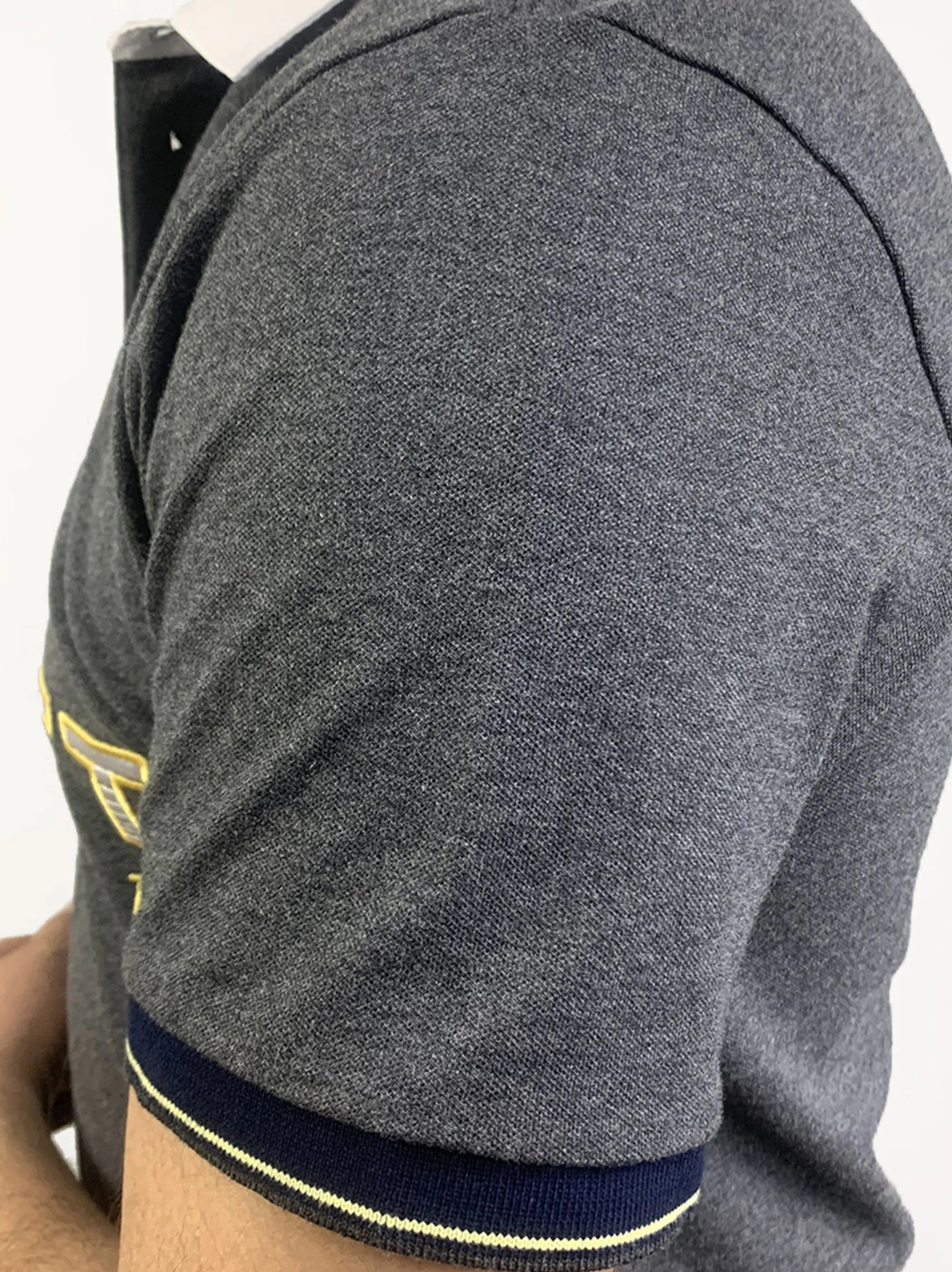 Men’s Charcoal Grey Embroideray Logo Polo Shirt