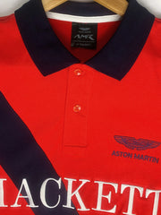 Men’s Colour Block Embroidery Logo Red Polo Shirt