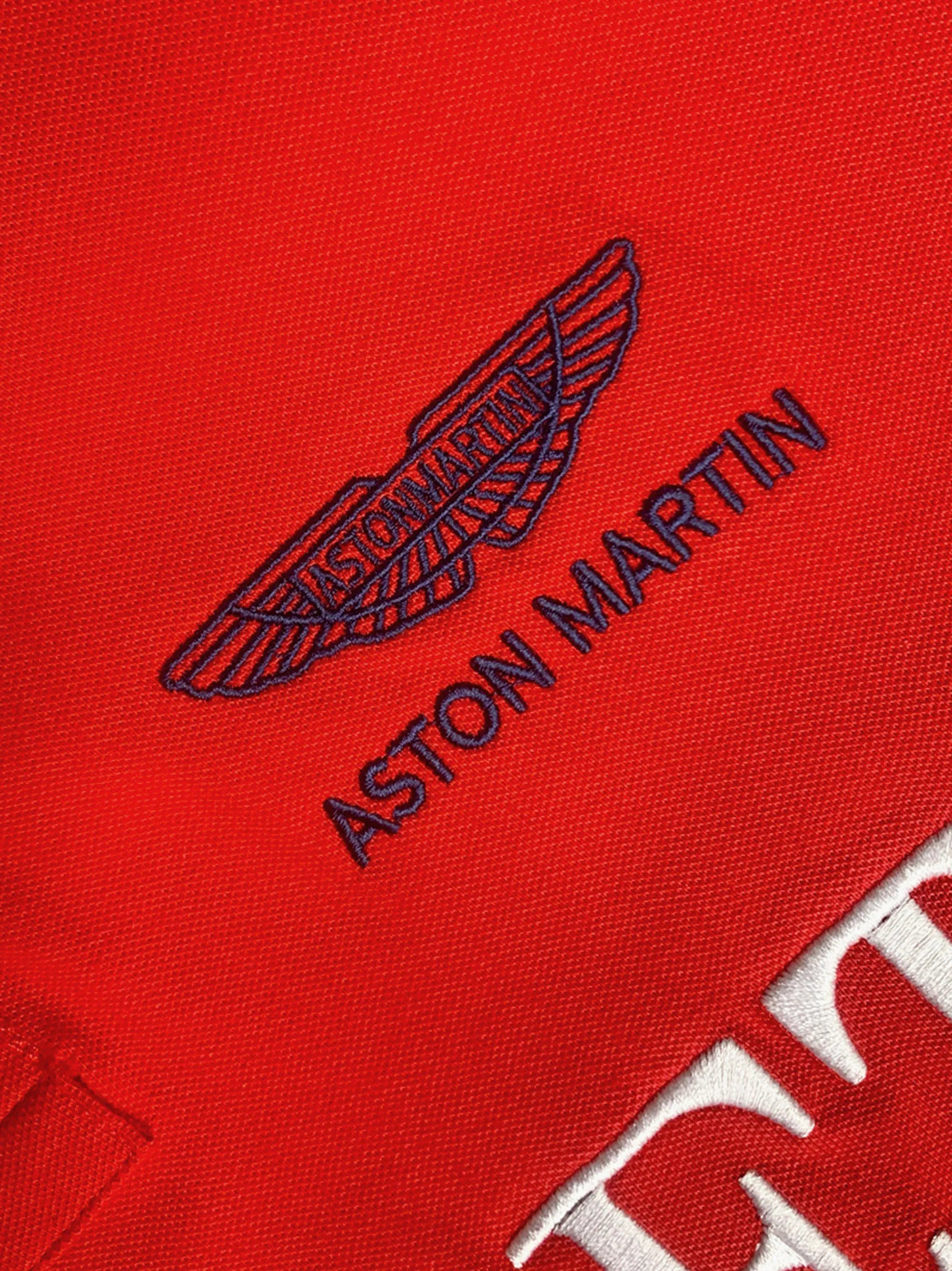 Men’s Colour Block Embroidery Logo Red Polo Shirt