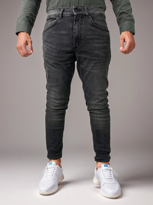 Men’s Stretchable Blackish Gray Skinny Fit Jeans Pant