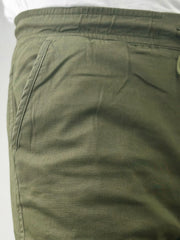 Mens 6 Pocket Green Stylish Gym Cargo Trouser 