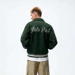 Men’s Bomber Jacket With Contrast Patches