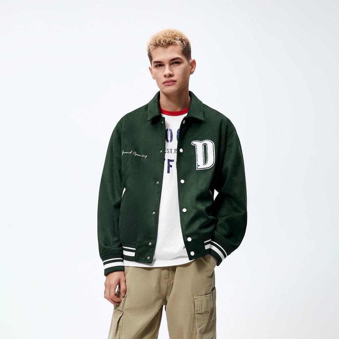 Men’s Bomber Jacket With Contrast Patches