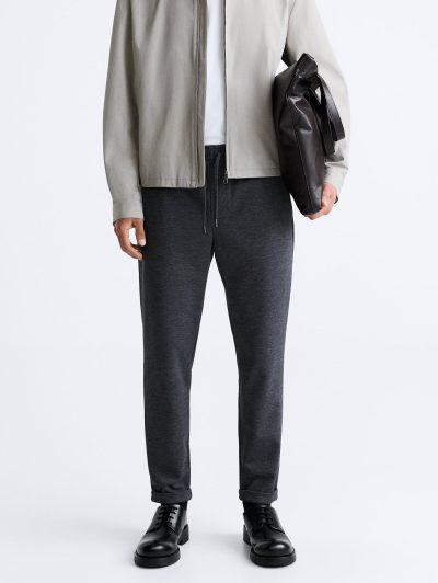 Jogger Waistband Dark Grey Trouser For Men