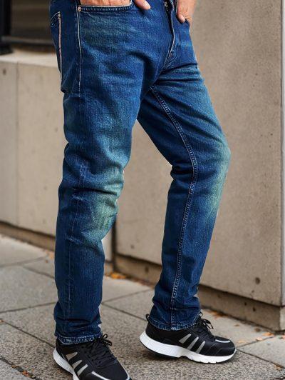 Greenish Blue Slim Straight fit jeans