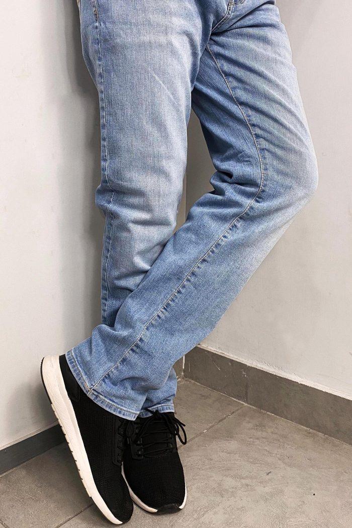 Sky Blue Slim Straight jeans Pant for Men