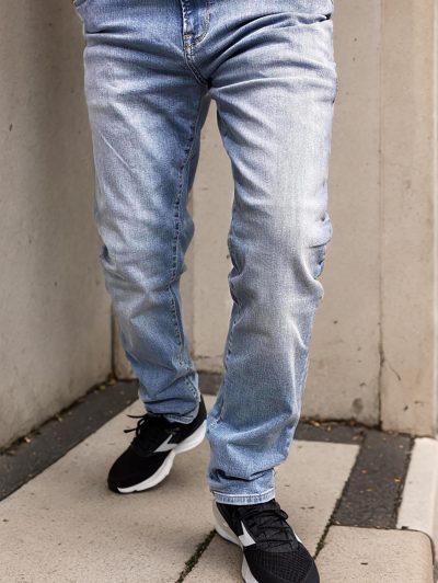 Sky Blue Slim Straight jeans Pant for Men