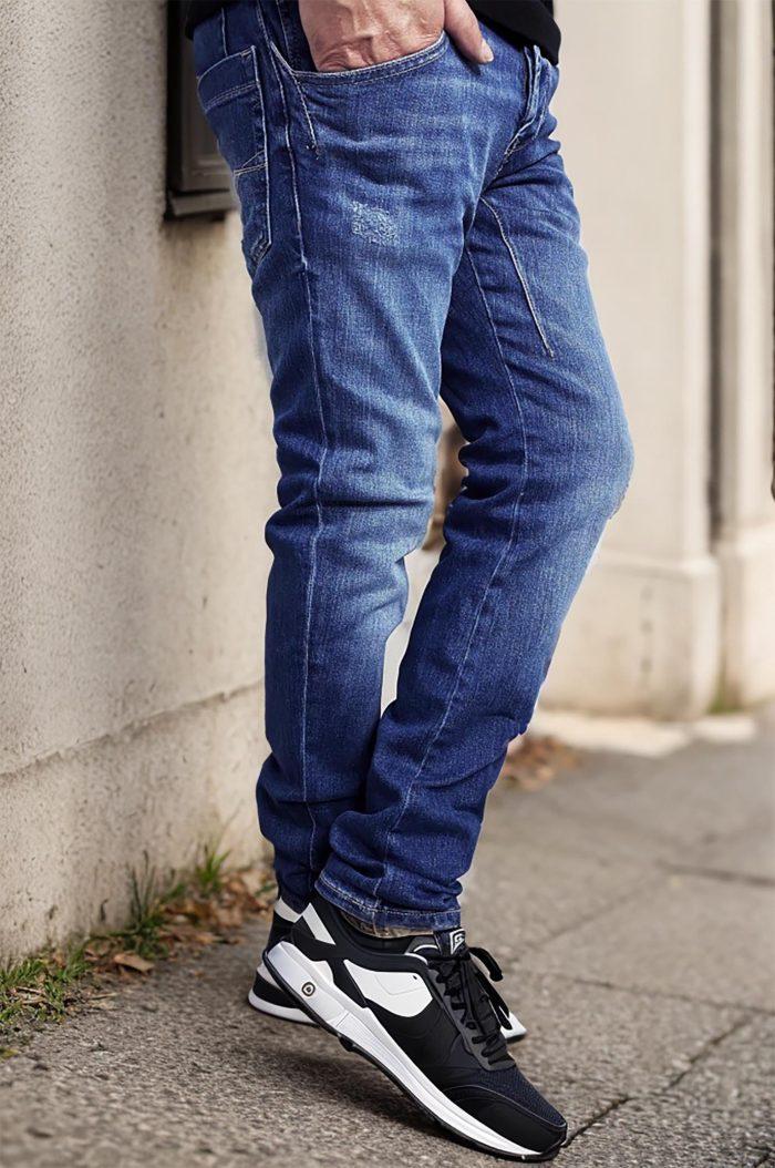 light Blue Ruff Slim Straight jeans Pant