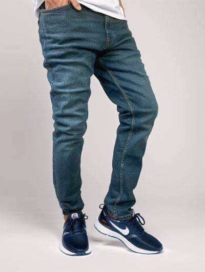 Men's Greenish Blue in Skinny fit Jeans