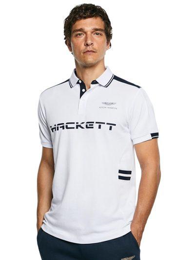 Men Printed White Color Polo Neck T-Shirt