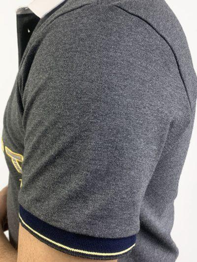 Men's Charcoal Grey Embroidery Logo Polo Shirt
