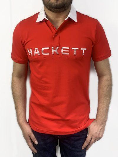 Men's Red Embroidery Logo Polo Shirt