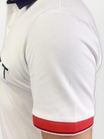 Men's White Embroidery Logo Polo Shirt